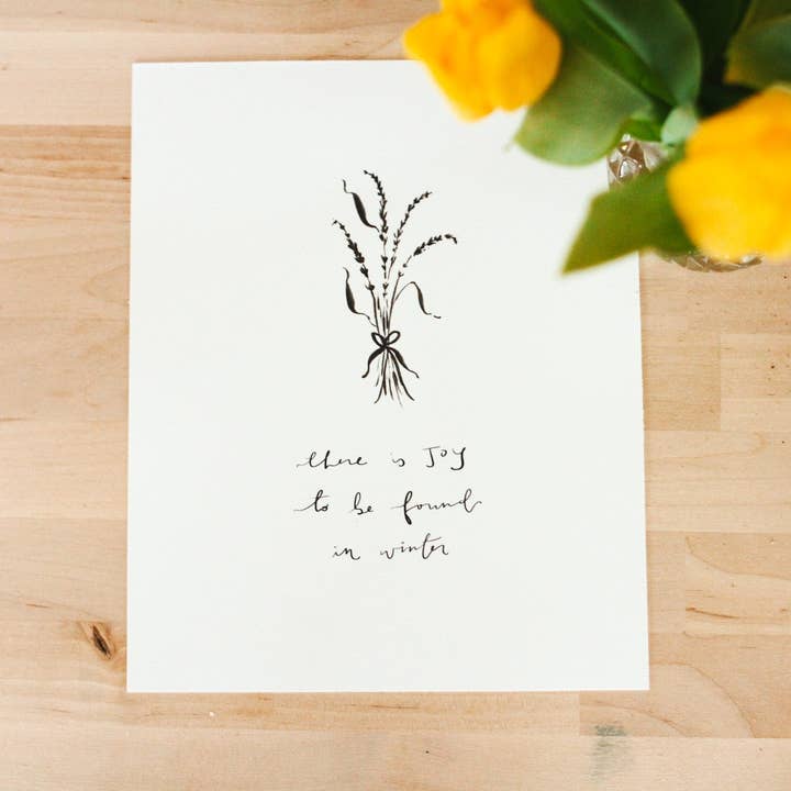 Joy in Winter Print for wholesale by Whitney Lynne Webster