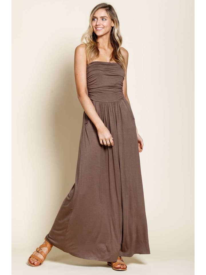 mittoshop – wholesale Dress – Women's – JERSEY TUBE POCKETED MAXI DRESS