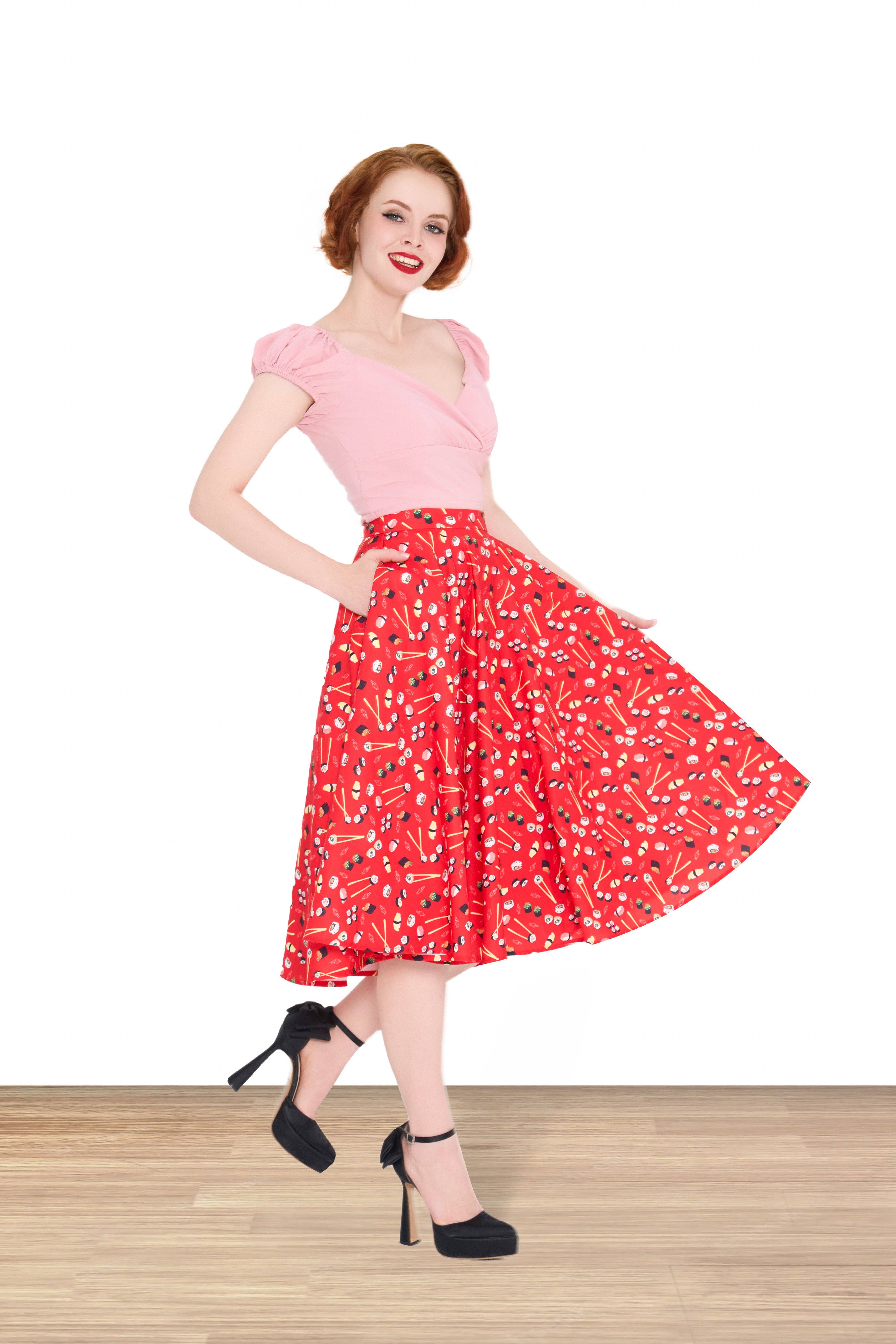 Lindy Bop / Econotrom S.L. - Wholesale Rok - Dames - Peggy Sue rok met sushi-print