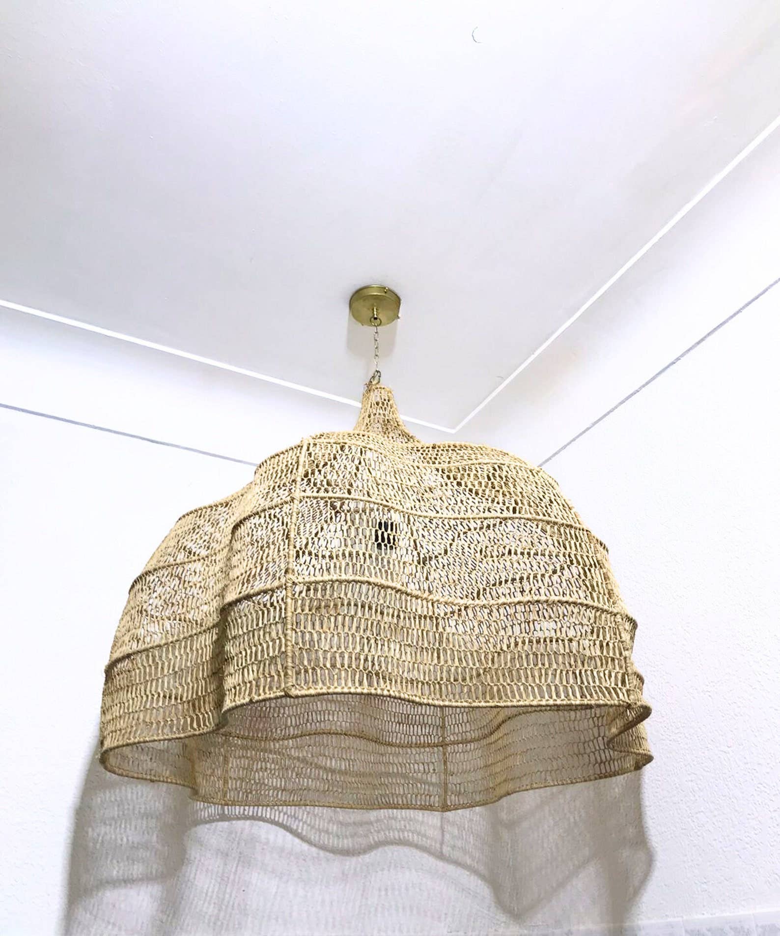 martitec - Wholesale Chandelier/Hanging Light - New Style Wave Chandelier, Natural Wicker Chandelier, 3