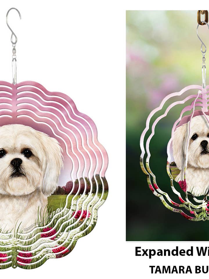 Lhasa Apso Vit - Vindspel för wholesale av Pet Gifts USA, LLC