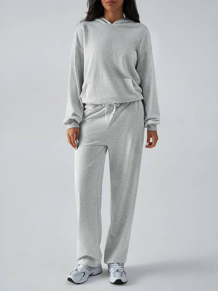 Serene Couture – wholesale Mjukisset – Dam – Höst Vinter Ledig Sport Huvtröja Slim Fit Knytbyxor Dam