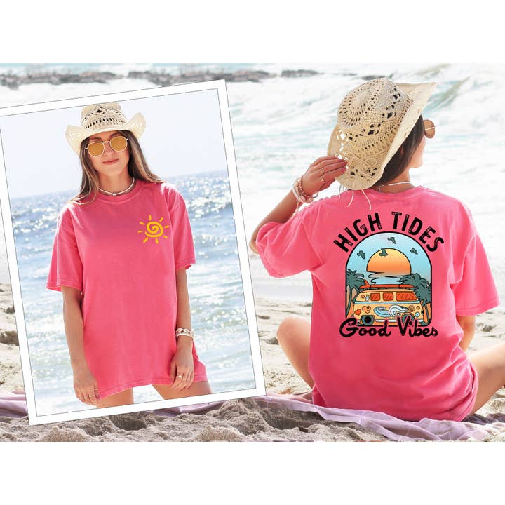 High Tides Good Vibes - Tunic - Women's for wholesale by MidWest Tees