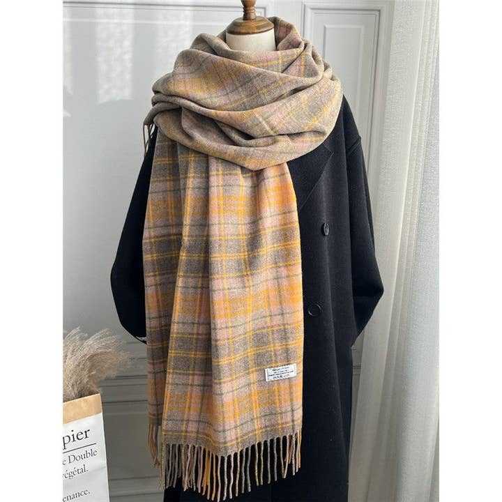 ShieldChic - Wholesale Scarf - Women's - Fringed Plaid Shawl Scarf