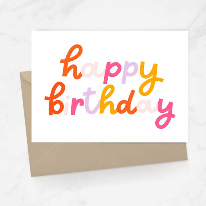 Carte Joyeux anniversaire Cool Colors pour la vente par Lux + Trip