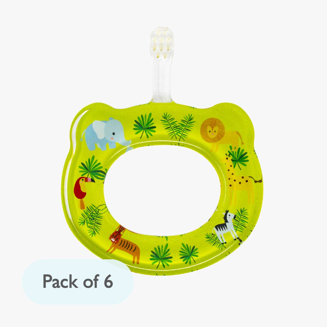 HAMICO -Innovative Toothbrush - Wholesale Toothbrush - Kids & Baby - Baby Training Toothbrush - Jungle Animals | 6 Individual packs1