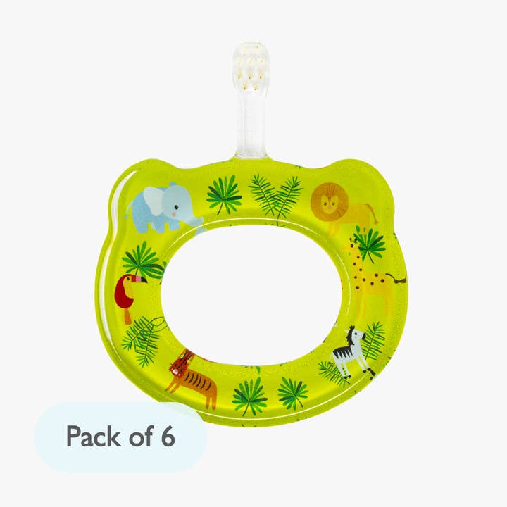 HAMICO -Innovative Toothbrush - Wholesale Toothbrush - Kids & Baby - Baby Training Toothbrush - Jungle Animals | 6 Individual packs1