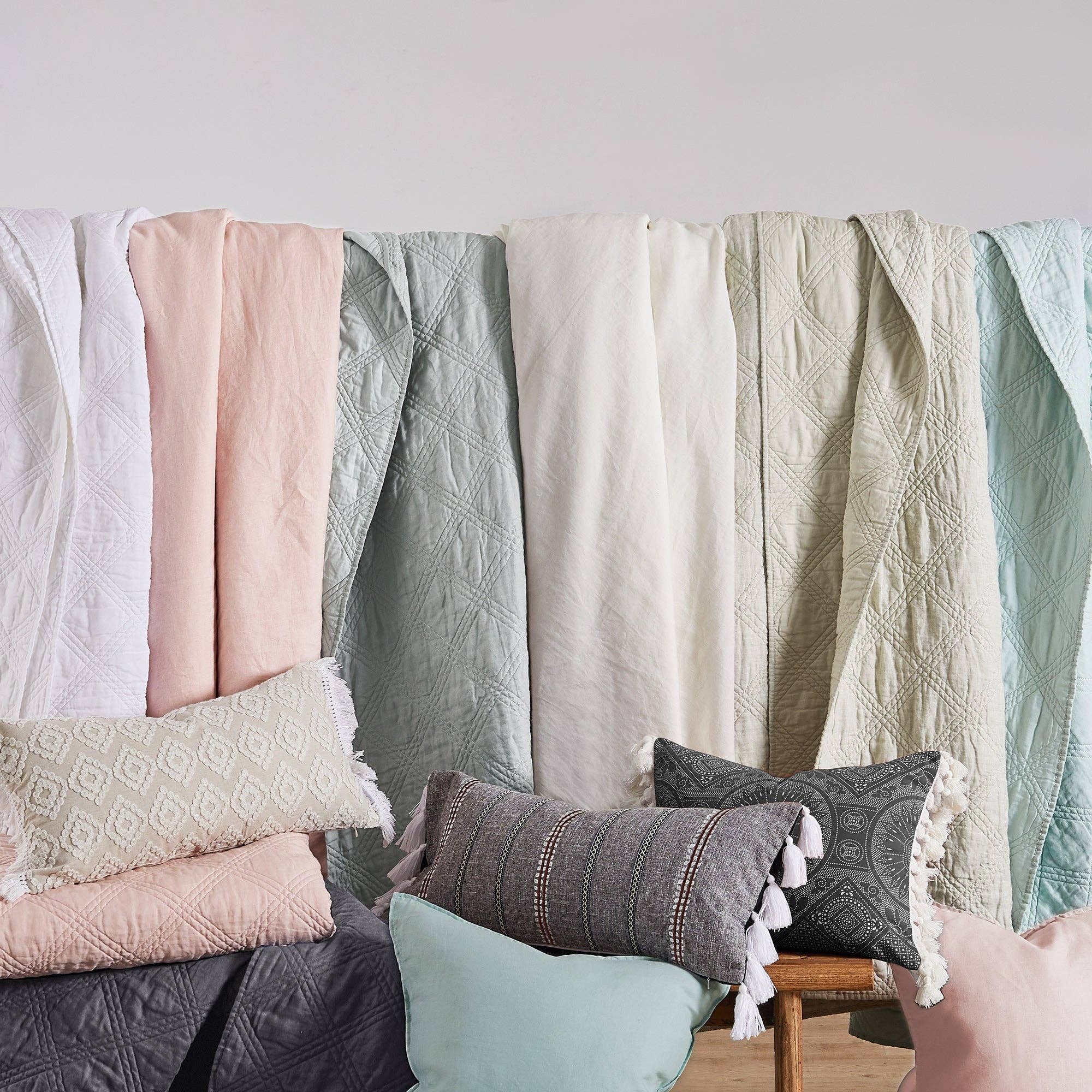 Levtex Home – Edredão por atacado – Colcha de linho lavado4