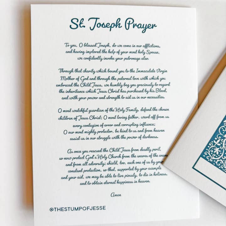 The Stump of Jesse - Wholesale Religious Card - St. Joseph Greeting Card I Catholic Gift & Confirmation Card1