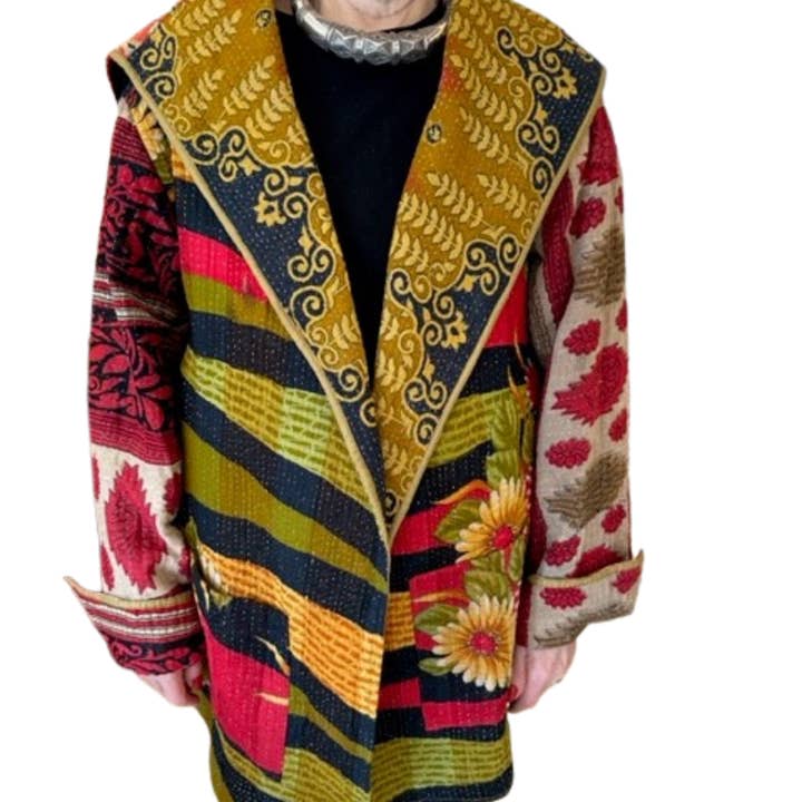 Veste Kantha en coton pour la vente par Harshita's Designs