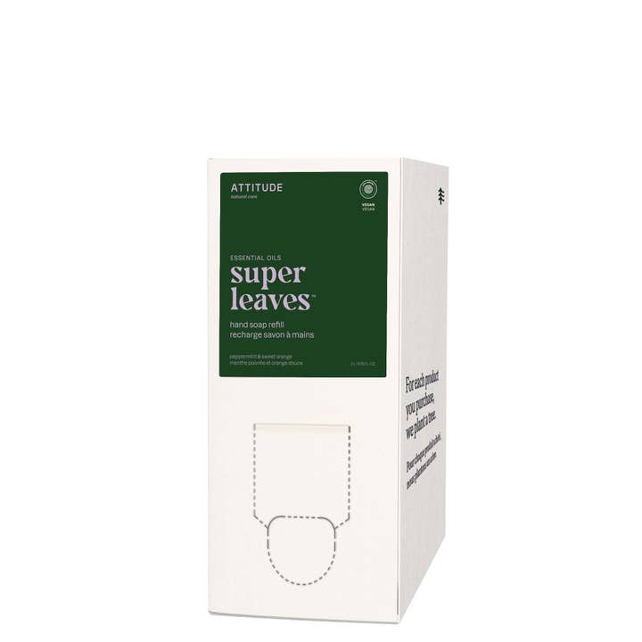 ATTITUDE - Wholesale Hand Soap/Wash - Hand soap Super Leaves eco-refill Aluminum - Peppermint