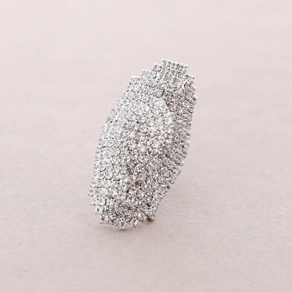 Sonata - Wholesale Multi-Stone Ring - Adjustable Metal Crystal Ring3