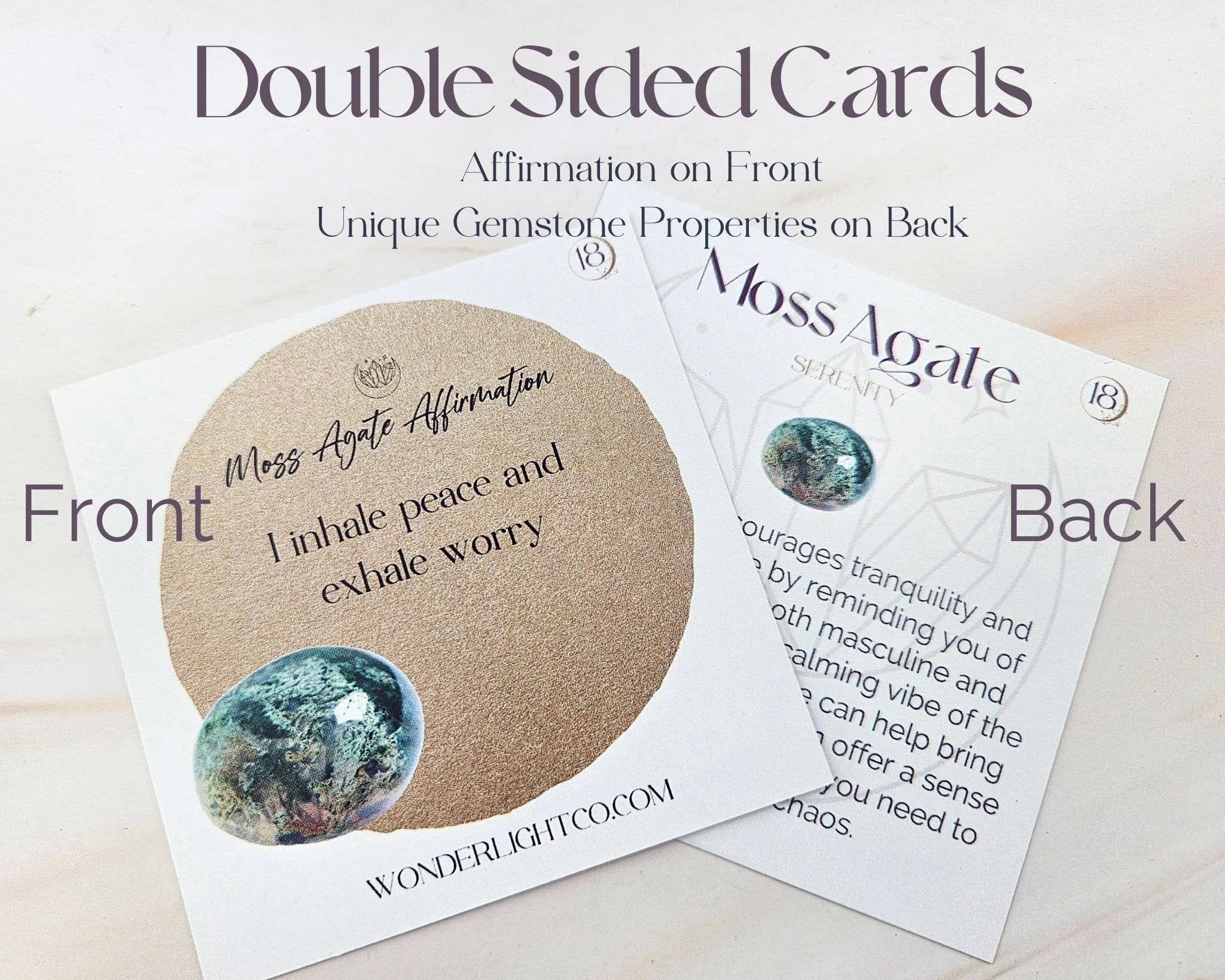 WonderLight Jewelry – wholesale Dangle earrings – Flat Teardrop Earrings - Moss Agate / Serenity2