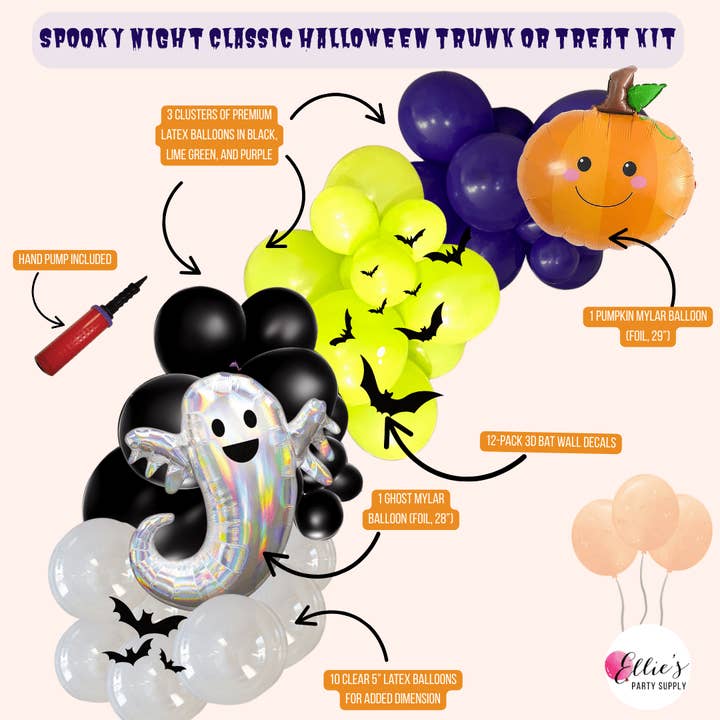 Spooky Night Classic Halloween Balloon Trunk or Treat Kit for wholesale by Ellie's Party Supply
