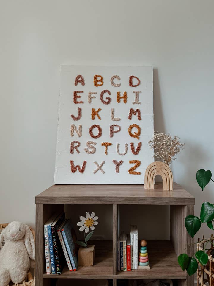 ABC Sensory Canvas for Nursery, Playroom & Classroom for wholesale by Casinha Flores