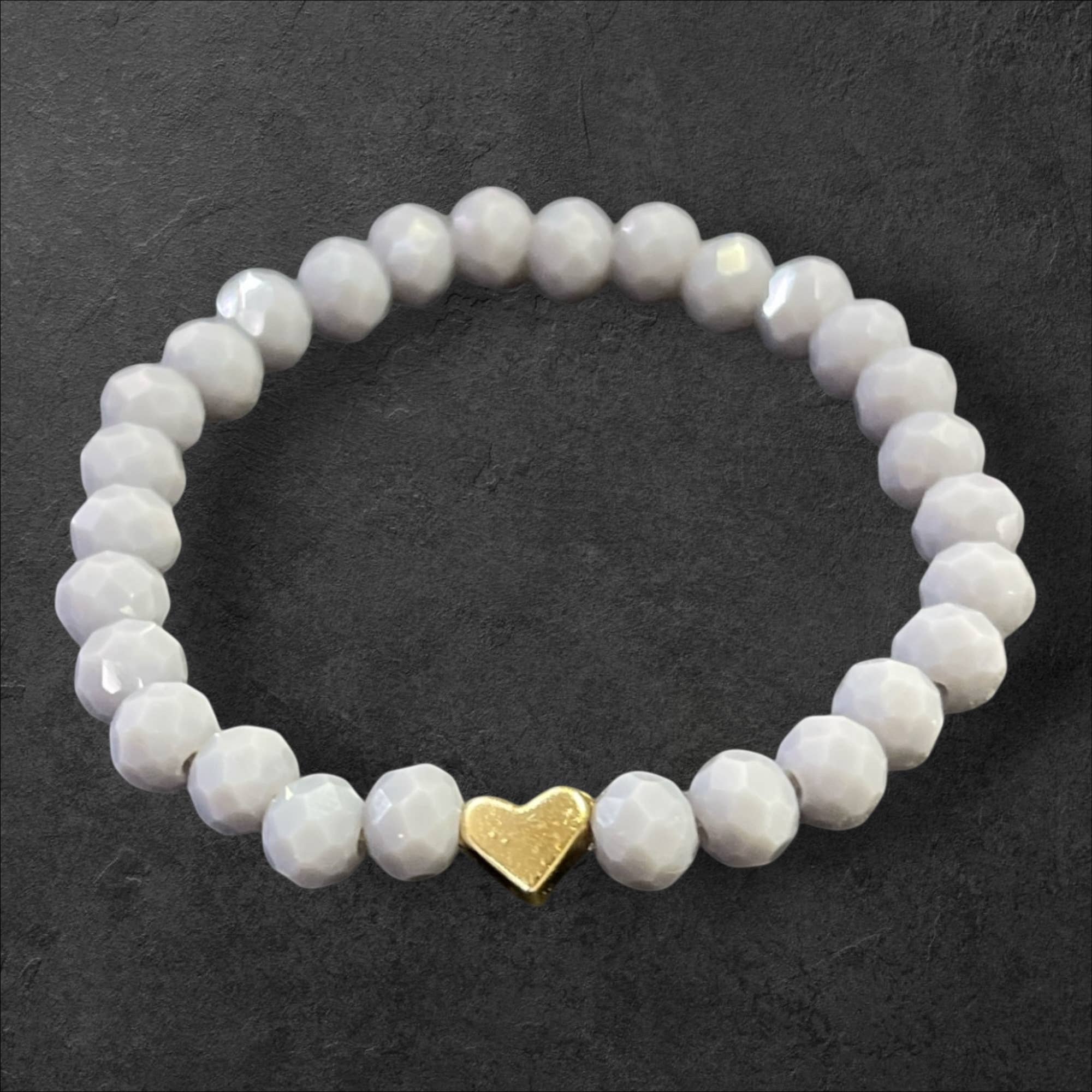 Loli - Wholesale Beaded Bracelet - Kids - Kids Stretchy Bracelet - Heart Charm1