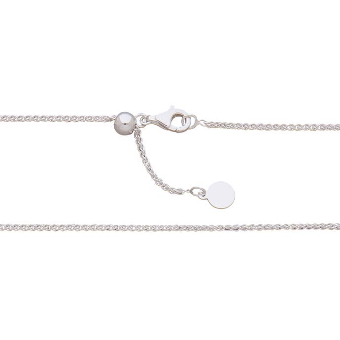 Adjustable Spiga Chain 1.5mm 22" with Lobster for wholesale by Kamal