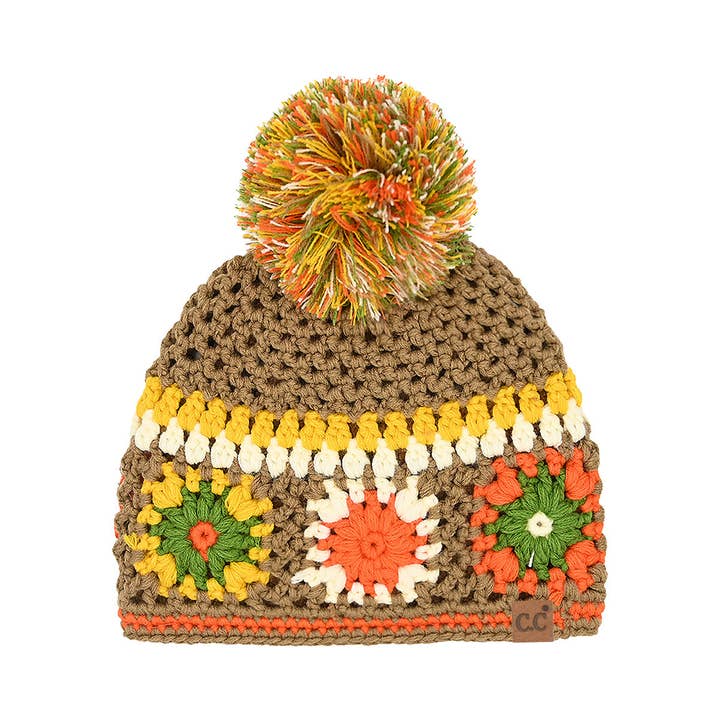Handmade Crochet Pom C.C Beanie Handmade Crochet Pom C.C Beanie