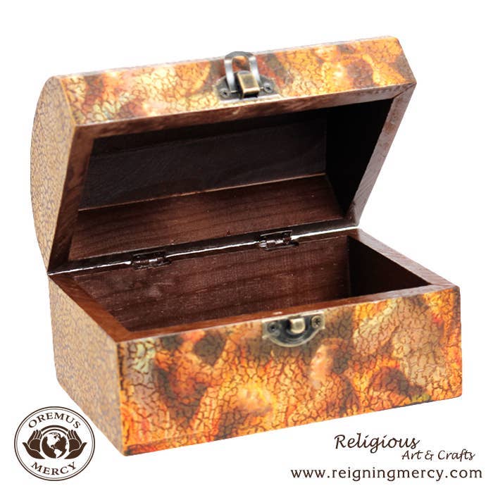 Oremus Mercy – Caixa decorativa por atacado – Caixa de Armazenamento de Rosário de Nossa Senhora do Monte Carmelo 6"2