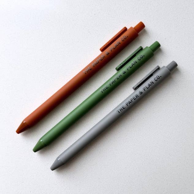 Earthy Pens for wholesale by The Paper and Plan Co.