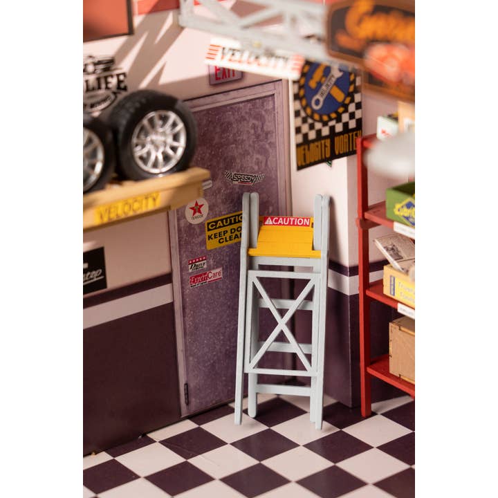 Hands Craft - Wholesale DIY Craft Kit - DIY Miniature House Kit: Garage Workshop11