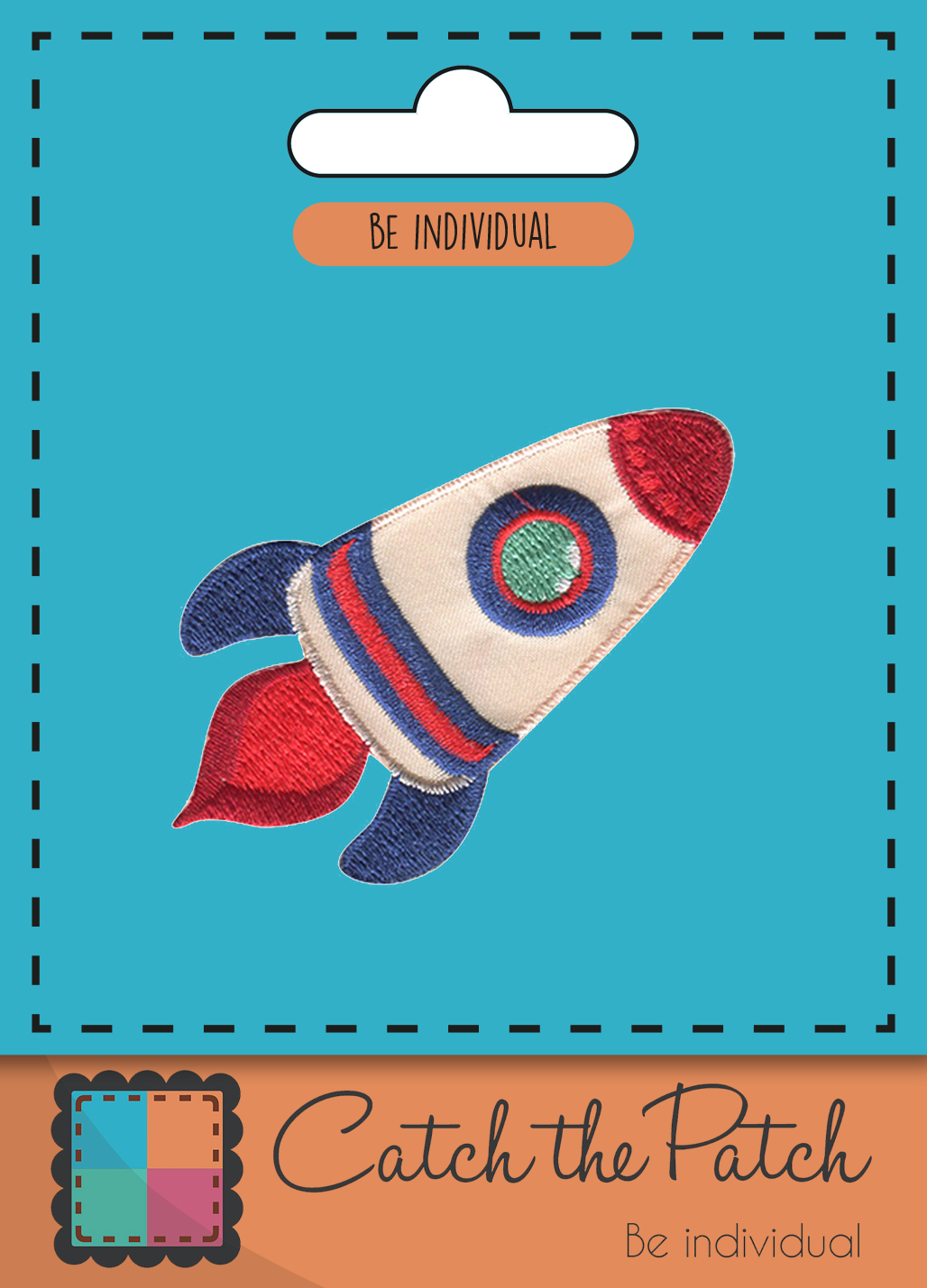 white Iron on Patch - Rocket Vehicle for wholesale on Faire1