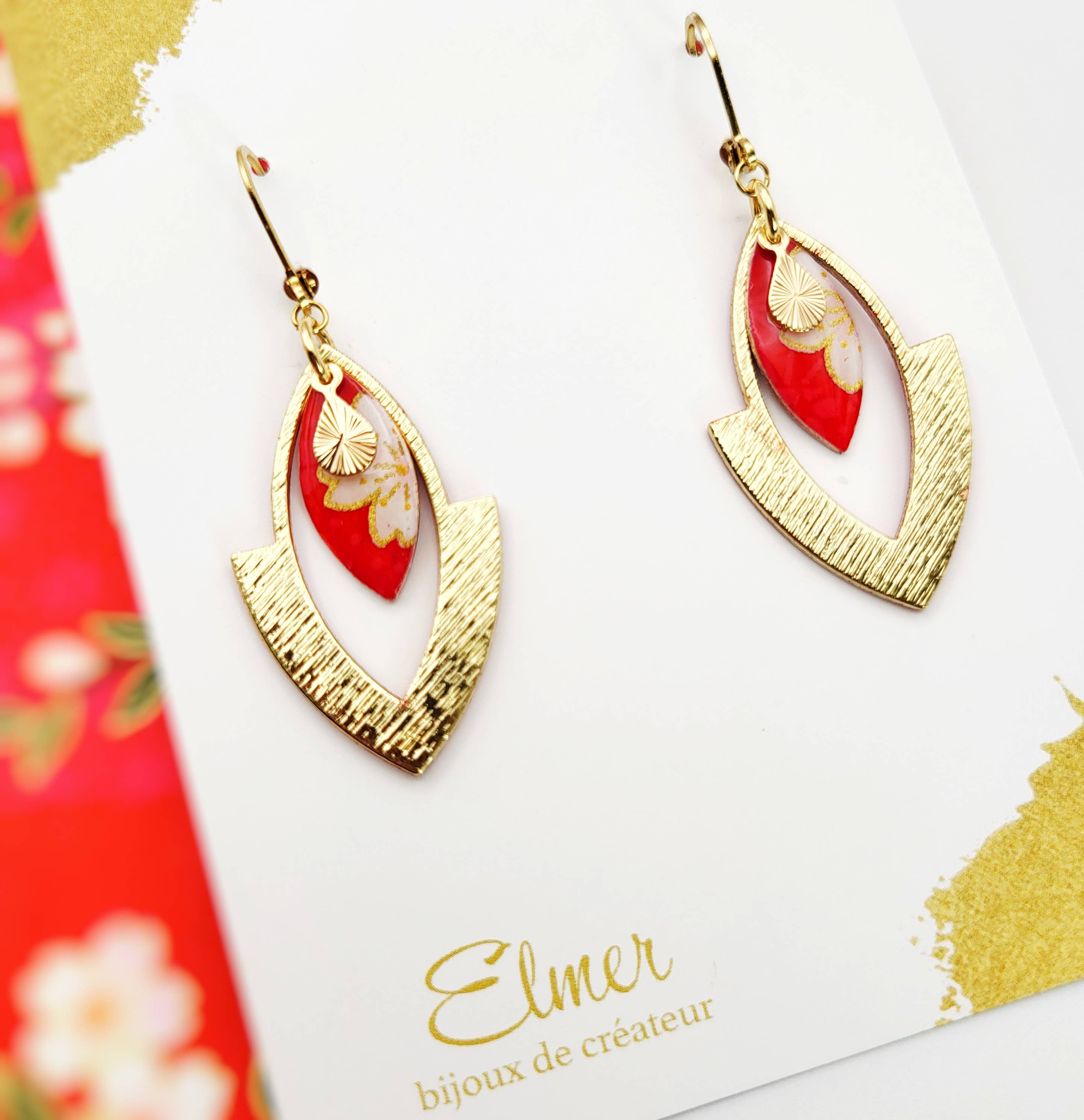 Elmer - Vendita all'ingrosso Orecchini con nappe - Orecchini KIKO / 4 colori / taglia media3