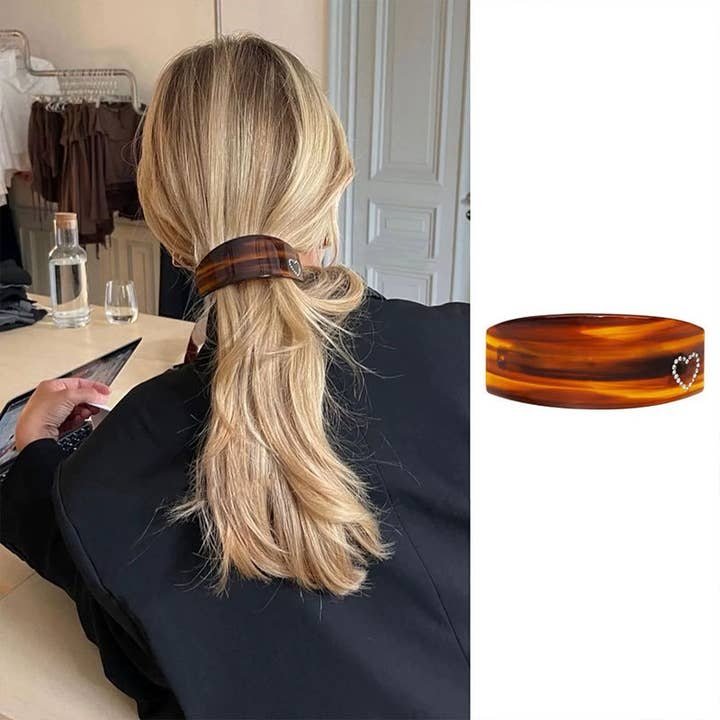 LadyJuneAccessories - Wholesale Barrette - Women's - Tortoise Shell Crystal Barrettes – Retro Hair Clip9