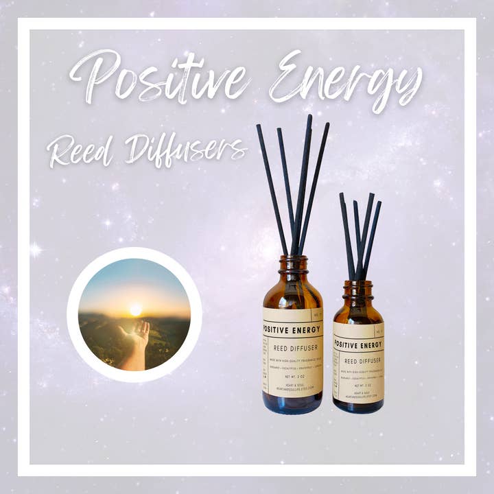 Positive Energy Reiki-Charged Reed Diffusers - Two Sizes for wholesale by Heart & Soul