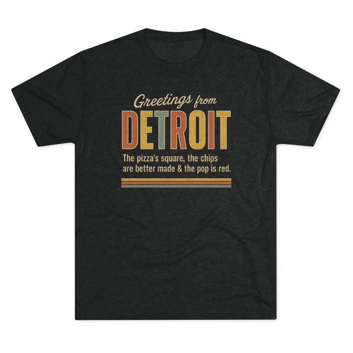 Detroit Postkort / T-shirt for engroshandel hos SUM SHIRTS