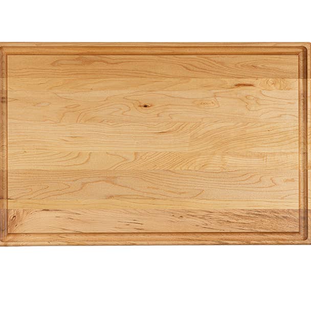 Wood Hill Boards Inc - Wholesale Cutting Board - Maple - G171 - Large Thick Cutting Board with Juice Groove 1