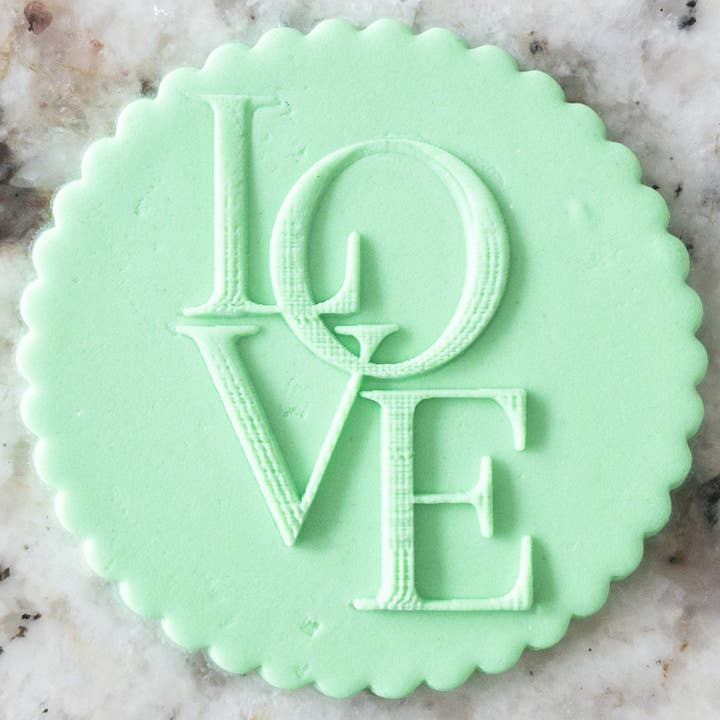 Love Letters POPup Embosser Cookie Biscuit Stamp for wholesale by Cut Bake Stamp
