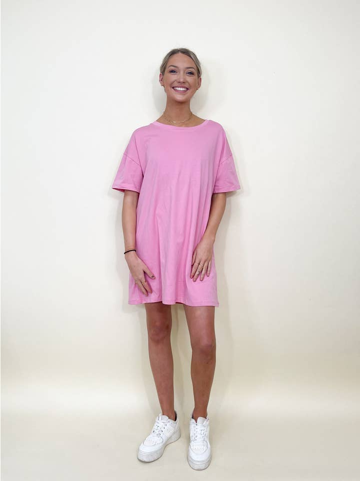 Pink T-Shirt Dress for wholesale on Faire