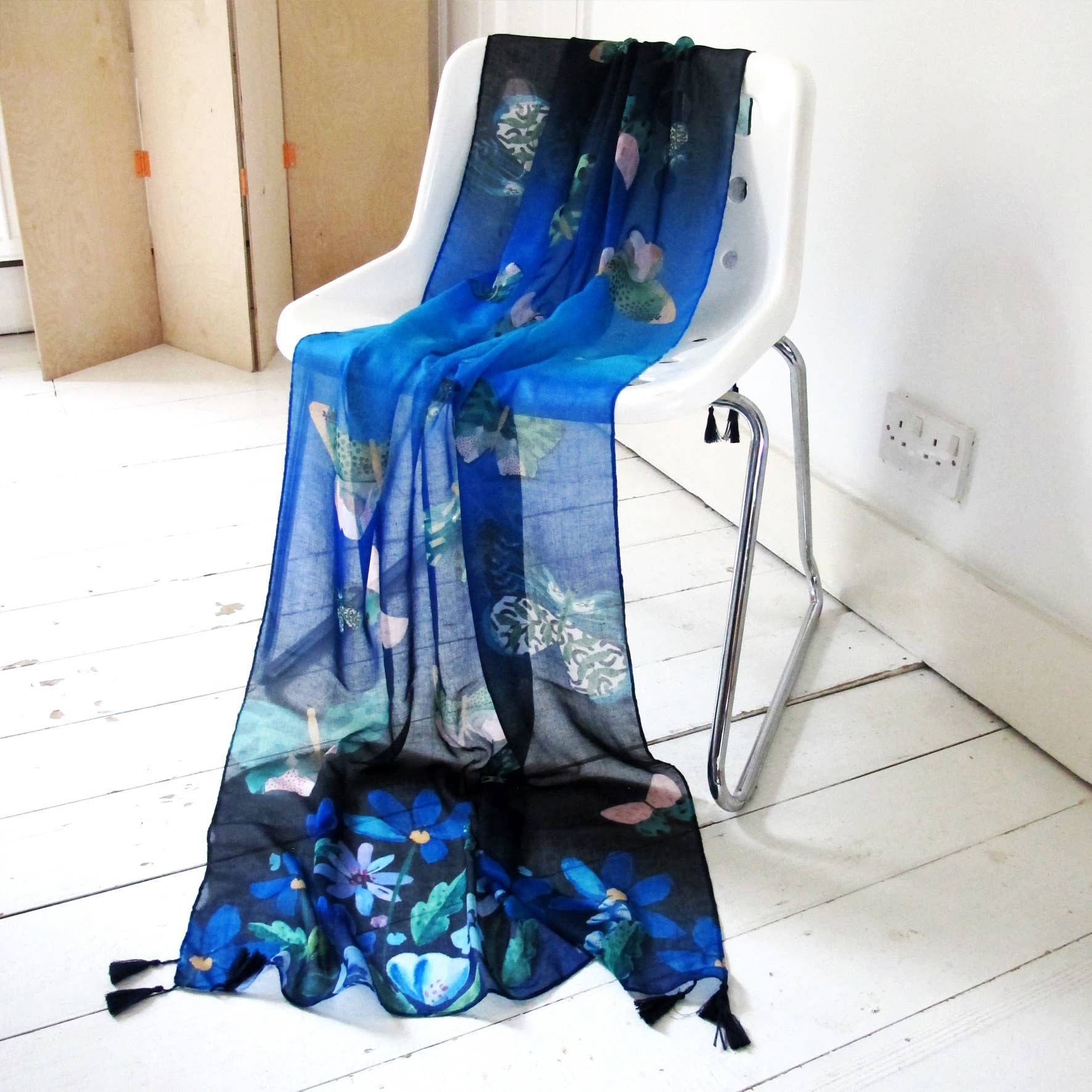 House of Disaster - Wholesale Scarf - Women's - Papillon Blauwe Vlinder Sjaal *0