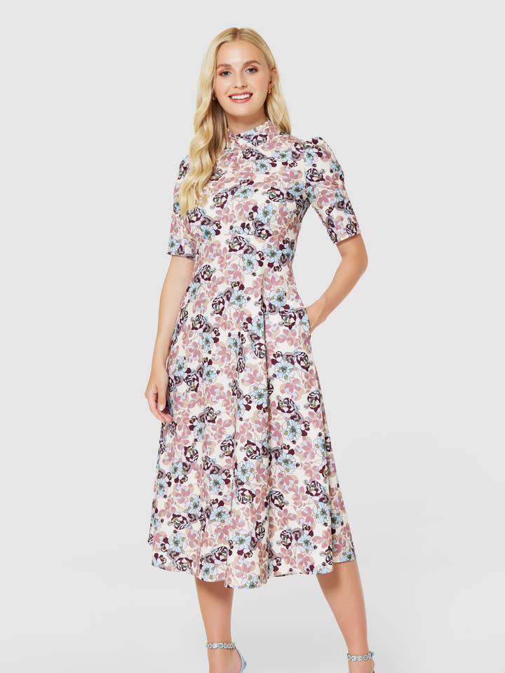 Closet London Ite Back A- Line Dress D5709 for wholesale by Closet London