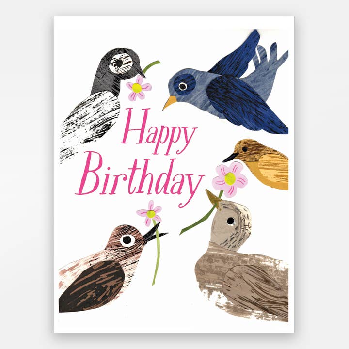 Happy Birthday Vogel-Karte für den Großhandel von Paste