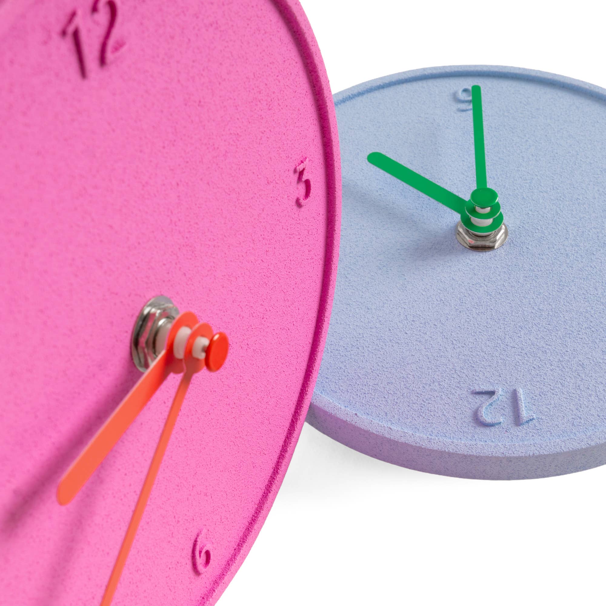 Helio Ferretti - Wholesale Desk Clock - PINK RAW ROUND CLOCK HF3