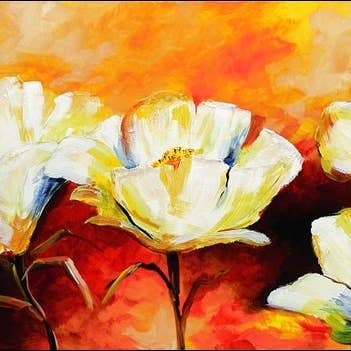 Bernardino Gianola - White Poppies for wholesale by Migneco & Smith