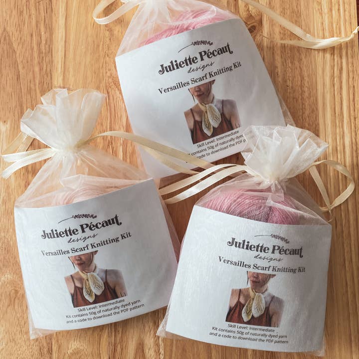 Versailles Scarf Knitting Kit for wholesale by Juliette Pécaut Designs