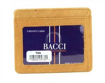 Leather Impressions Inc – porta-cartões - Unissexo por atacado – Estojo de cartão com estilo de janela I.D.4