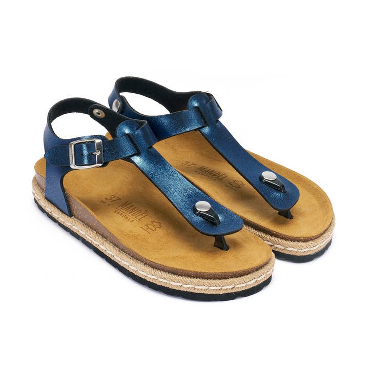 Sandália de dedo azul - Art.MD0256 por atacado de Mandél