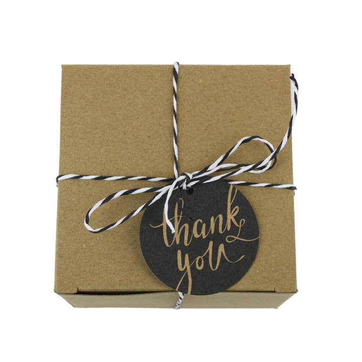 Emartbuy – wholesale Gift box – Natural Kraft Gift Box With String and Tag - 3 Pack