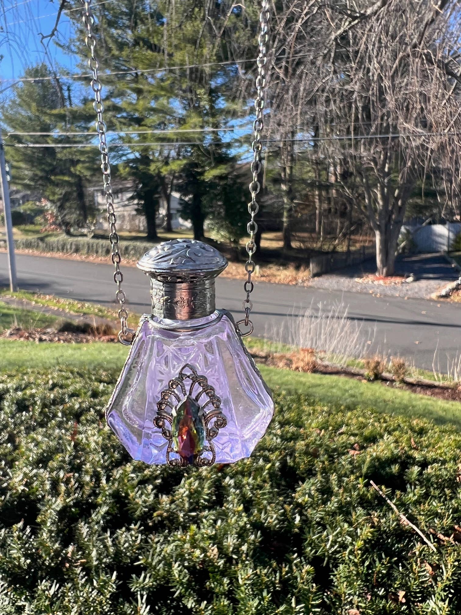 GSZ corporation DBA Gabriella's Gifts - Wholesale Atomizer Bottle - PURPLE/Decorative Jeweled Glass Perfume Bottle Necklace1