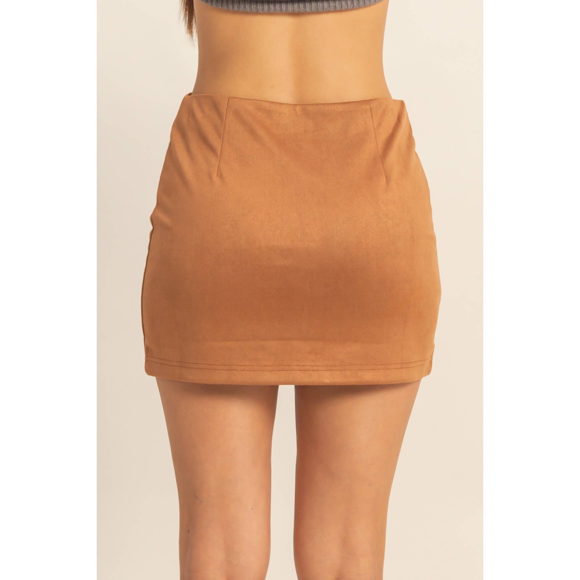 HYFVE - Vendita all'ingrosso Gonna - Donna - Minigonna in camoscio con dettaglio zip8