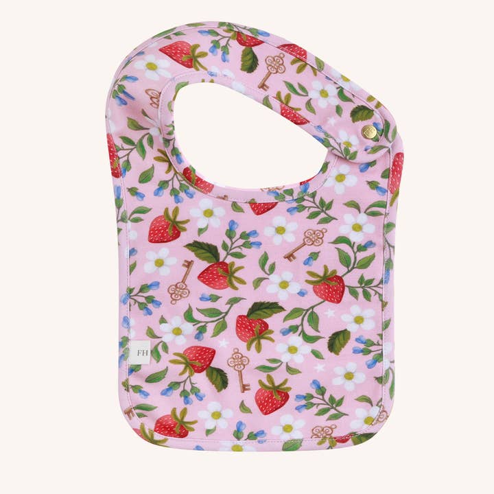 'Hearts Floral' Dandy Duo Bibs - 2 Pack - Pink for wholesale on Faire4