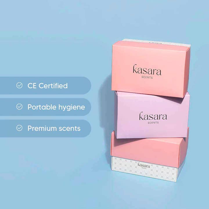 Kasara Atelier - Wholesale Face & body wipes - 60 Scented wipes mix box pink5