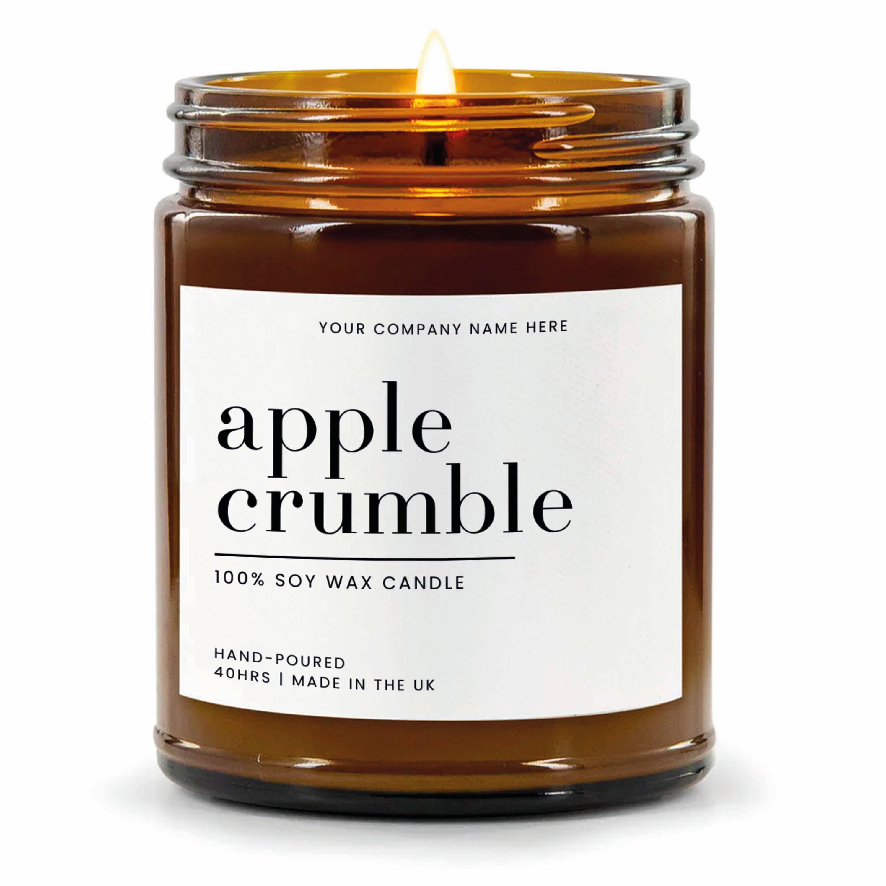 Candle Drop – wholesale Jar/filled candle – Label Style 6 | Wholesale White Label Soy Candle | Amber Jar0