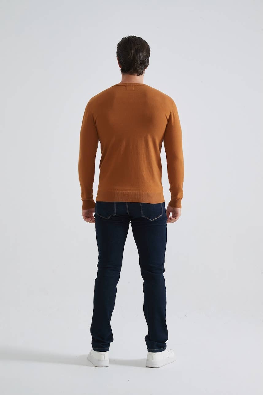 Yves Enzo – Pulôver - Homem por atacado – Puxe a coluna V bronze3