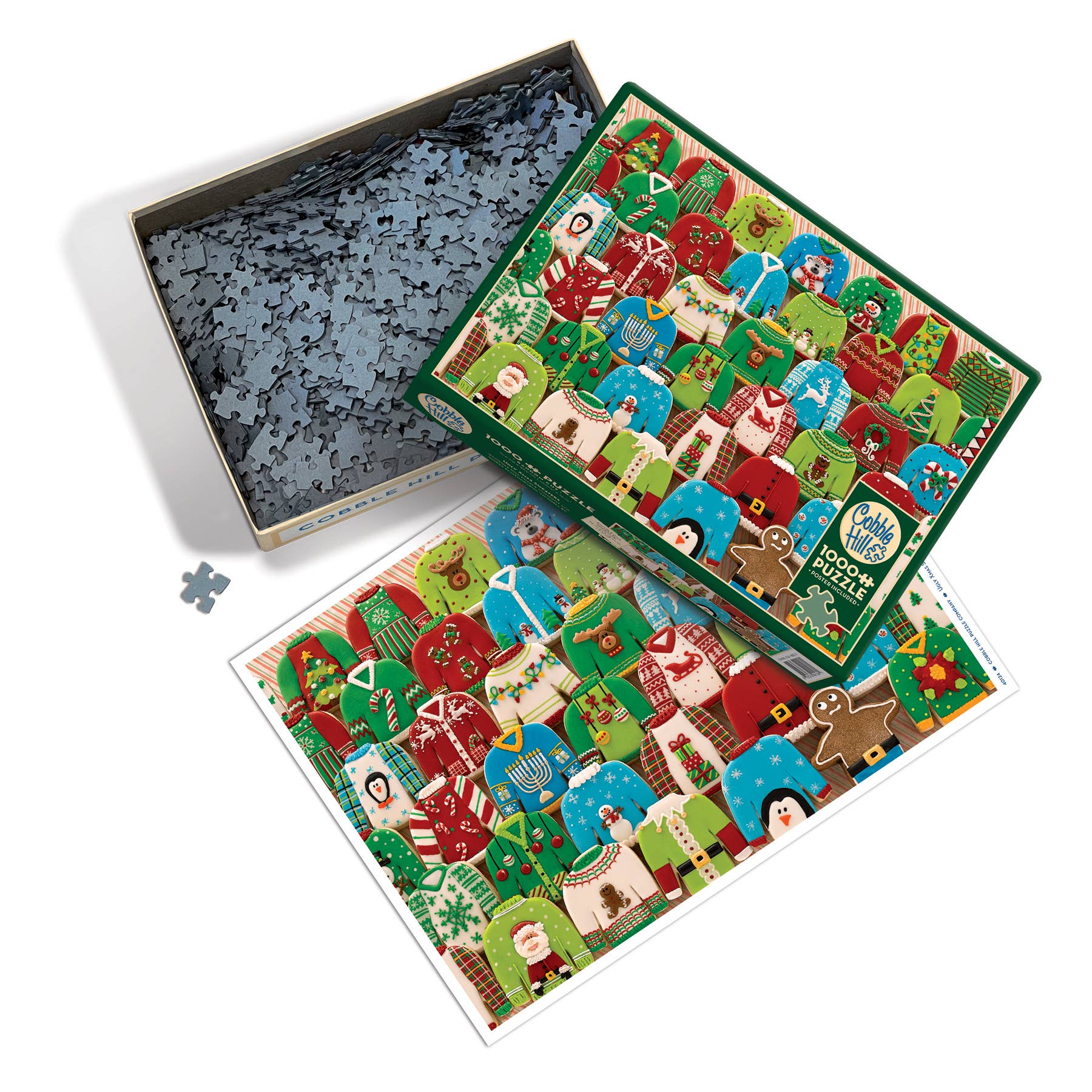 Outset Games and Cobble Hill Puzzles - Vente Puzzle – adulte - Puzzle de 1000 pulls de Noël Ugly Xmas2