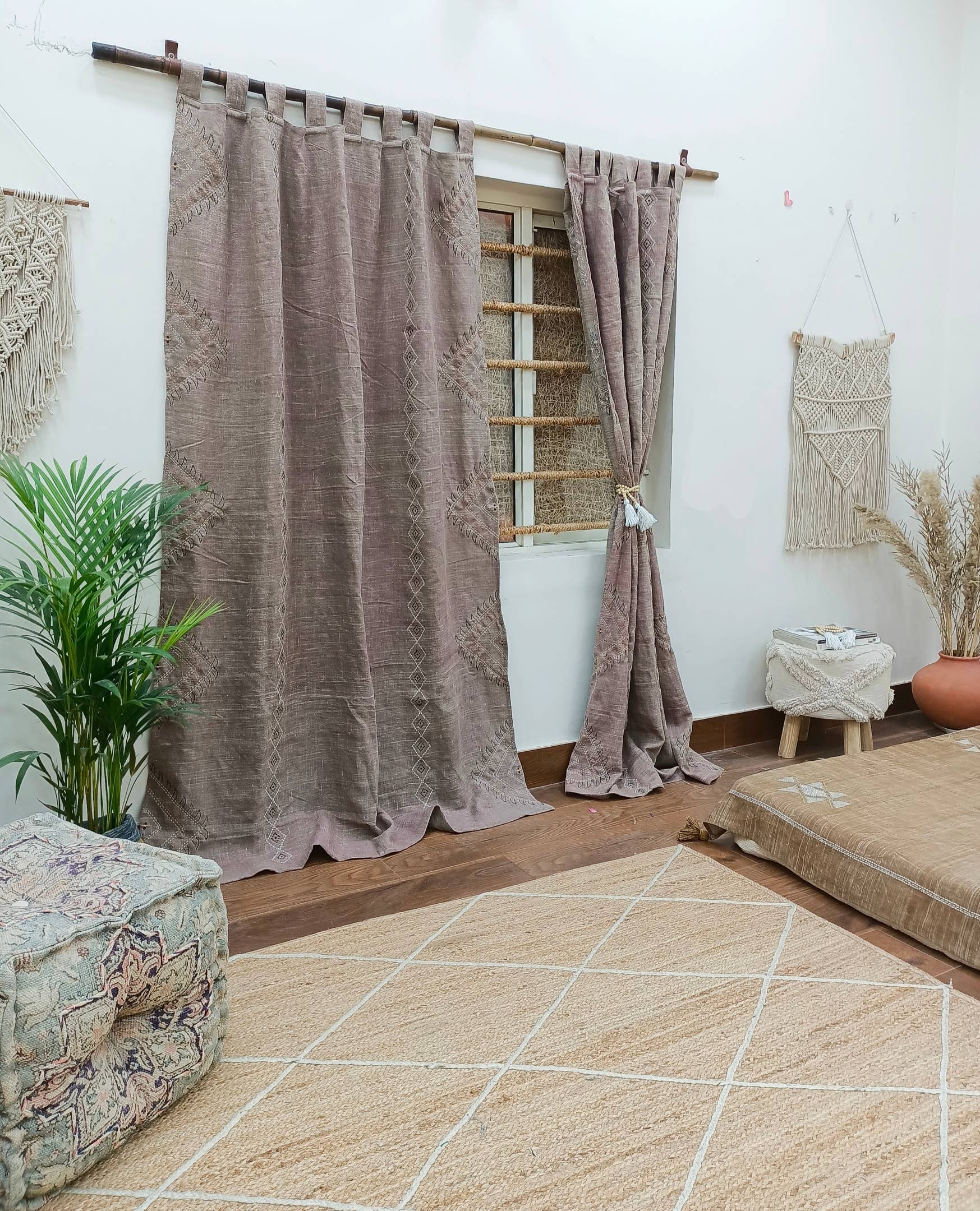 Eyda Homes - Wholesale Curtain - Handmade Linen Curtains | Farmhouse Living Room Curtains0